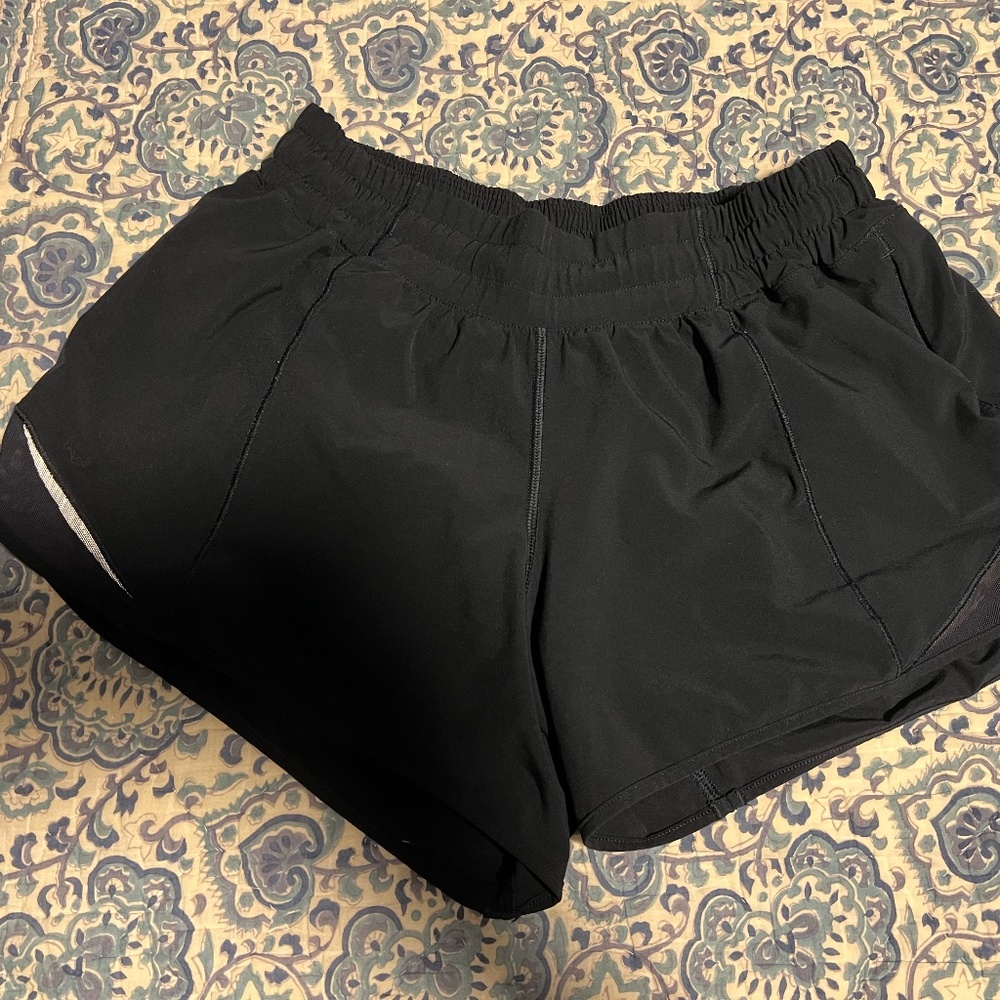 Navy Lululemon Hotty hot shorts